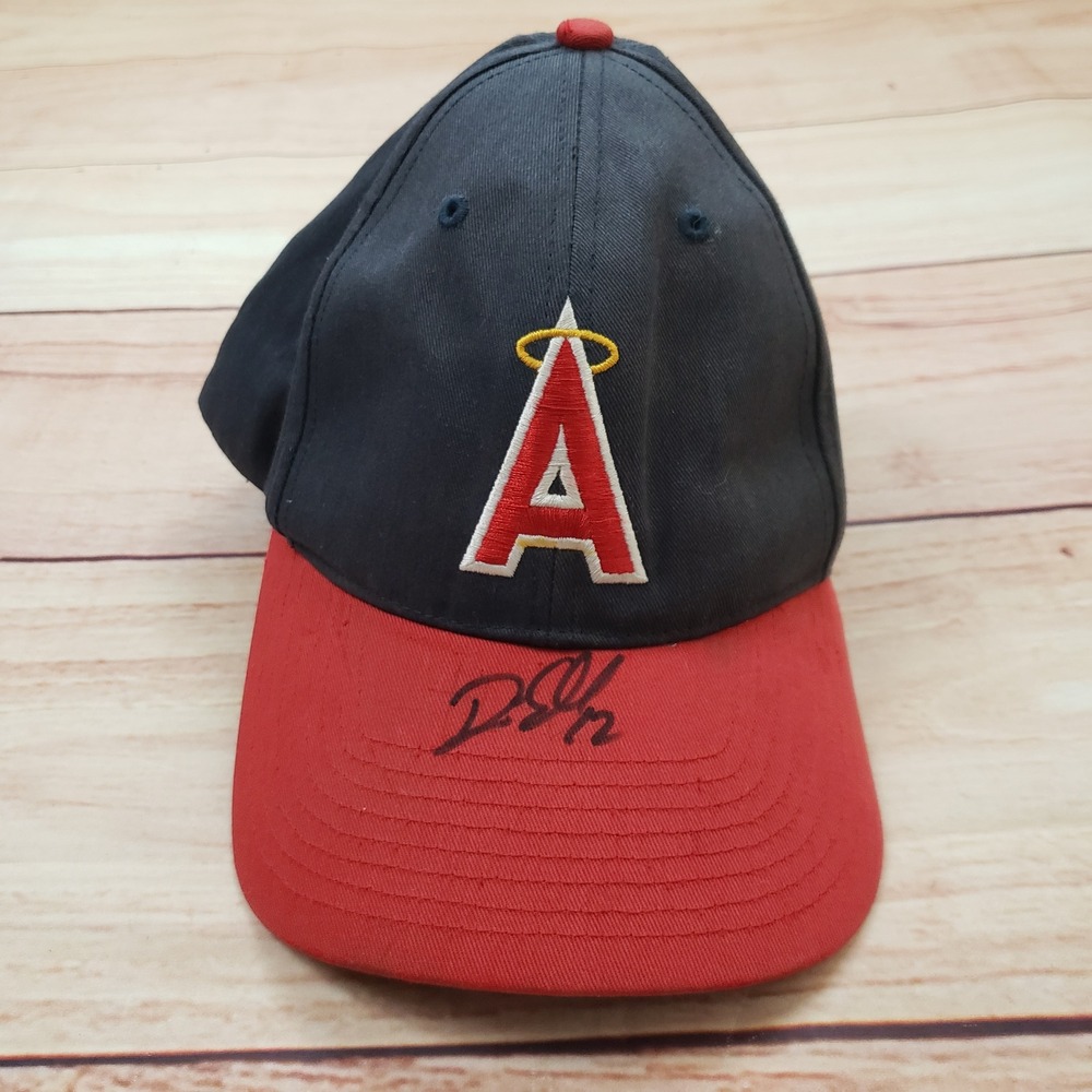 Los Angeles Angels Youth Baseball Cap Navy Red Snapback Hat‎ Signed 47 Twins